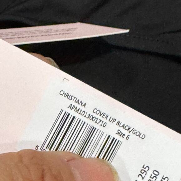 AGENT PROVOCATEUR Black & Gold cut out midi Christiana Cover Up Dress 6 - Picture 9 of 13